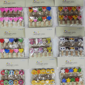 10'lu Şekilli Ahşap Mandallar 3.5cm (10'lu Set-10 Paket)