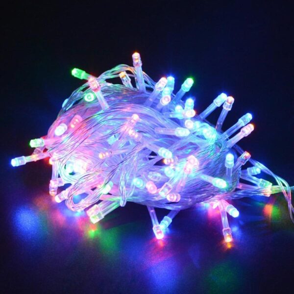 10 Metre 100 Ledli 8 Fonksiyonlu Karışık Renkli RGB Led Lamba (K0) - Görsel 4