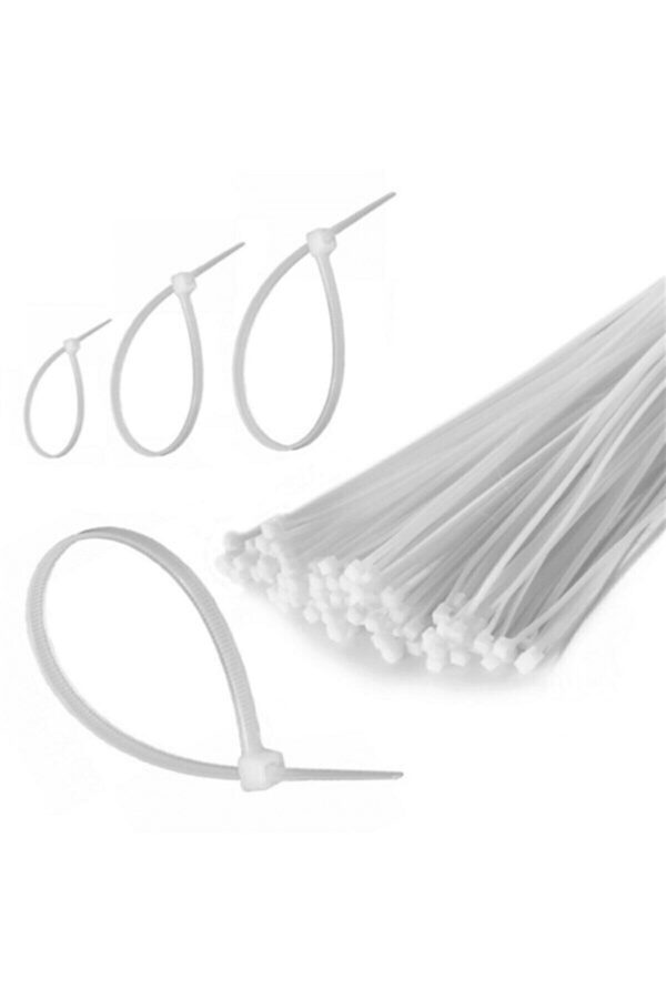 100 Adet Plastik Cırt Kelepçe Kablo Bağı Kablo Düzenleyici-4.8 X 380 MM (K0)