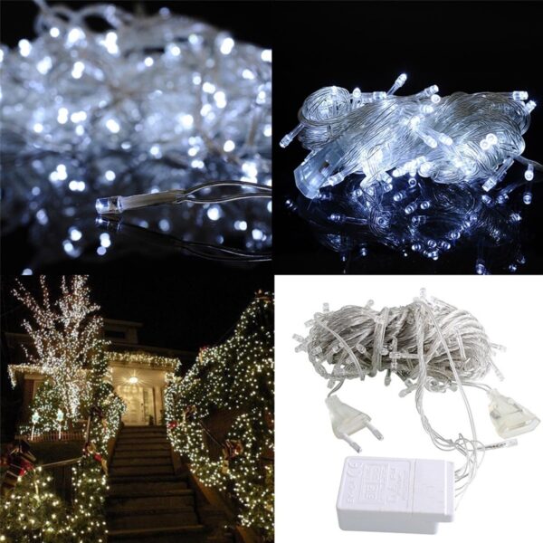 100 Ledli 8 Fonksiyonlu 10 Metre Led Aydınlatma Dekor Lambası (beyaz) (K0) - Görsel 4