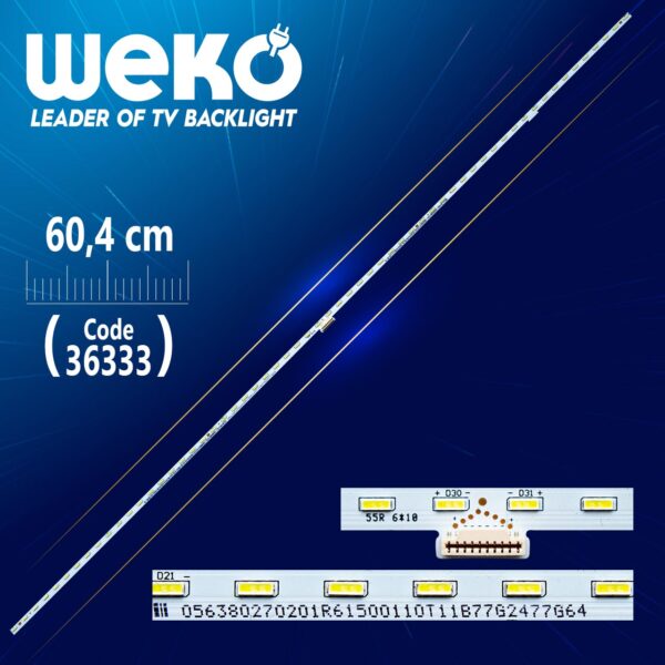 056380270201R61500074T11B77G2477G64 760.01N1T.0002  55R 6*10  60 LEDLİ  60.4 CM (K0)