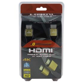 1.5 METRE 3D 4K UYUMLU 1.4 V GOLD YASSI ÖRGÜLÜ HDMI KABLO (K0)