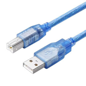 1.5 MT ŞEFFAF MAVİ USB YAZICI KABLOSU (K0)
