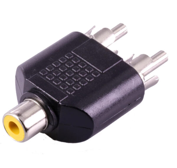 1 RCA DİŞİ / 2 RCA ERKEK ÇEVİRİCİ JACK (K0)