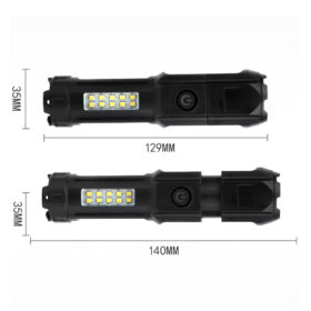 109-B ZOOMLU FLASH ÖZELLİKLİ SMD VE POWER LEDLİ ŞARJLI PLASTİK KASA EL FENERİ (POWERBANK ÖZELLİKLİ) (K0)