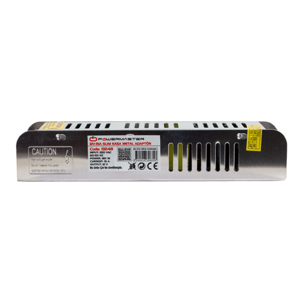12 VOLT - 15 AMPER SLIM KASA METAL ADAPTÖR (198*58*40) (K0) - Görsel 3