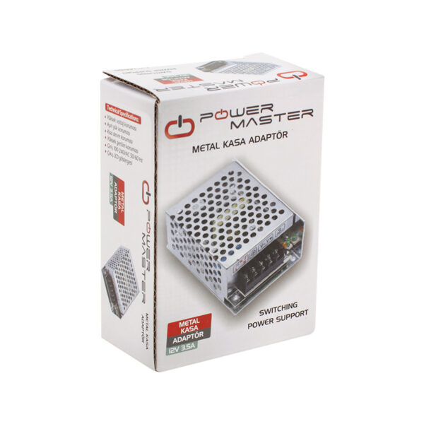 12 VOLT - 3.5 AMPER - 42 WATT METAL KASA ADAPTÖR (K0) - Görsel 3