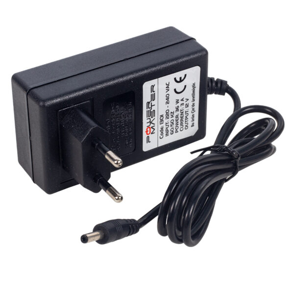 12 VOLT 3 AMPER VERA YAZAR KASA POS PLASTİK KASA ADAPTÖR 3.5*1.35 UÇ (K0)