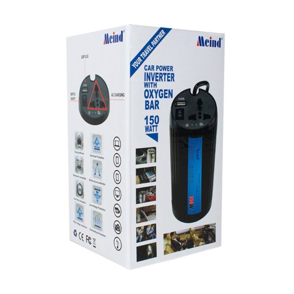 12 VOLT - 150 WATT USBLİ ÇAKMAKTAN ARAÇ POWER INVERTER (K0) - Görsel 3