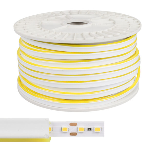 12 VOLT 6X12MM LİMON SARISI NEON LED 50 METRE (K0)