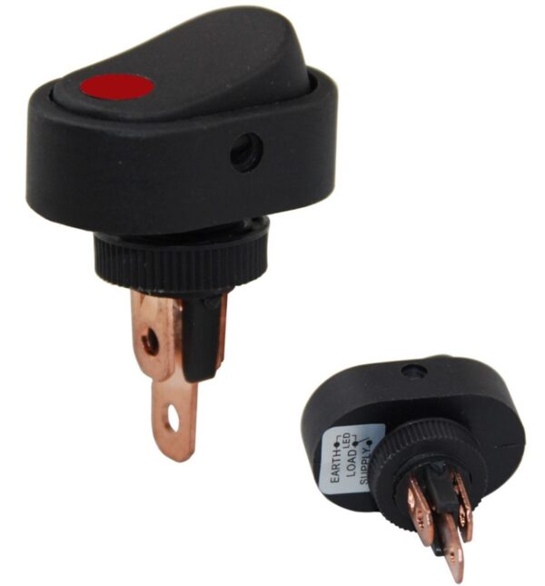 12 VOLT DC 20 AMPER ON-OFF IŞIKLI ANAHTAR ASW-20D-2 (IC-132A-2) (K0)