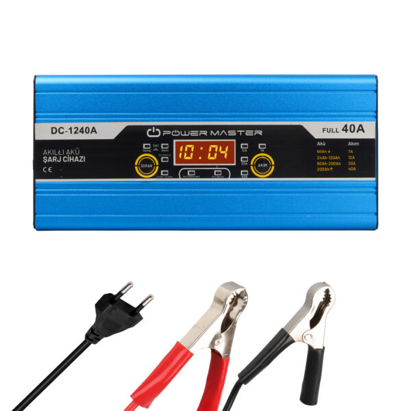 12 VOLT MAX 40 AMPER DİGİTAL EKRANLI  AKILLI AKÜ ŞARJ CİHAZI (K0)