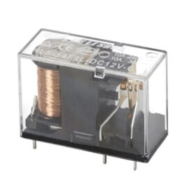 12 VOLT ROLE TEK KONTAK 5 BACAK 10 AMPER ŞEFFAF (HLS-14F1L-DC12V-C) (K0)