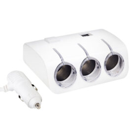 12V/24V ÇİFT USBLİ 3LÜ OTO ÇAKMAK ÇOKLAYICI (K0)