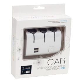 12V/24V ÇİFT USBLİ 3LÜ OTO ÇAKMAK ÇOKLAYICI (K0)