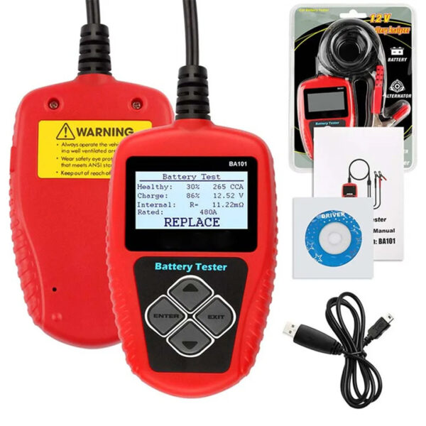 12V 30-220AH AKÜ TEST CİHAZI BA101 (K0) - Görsel 3