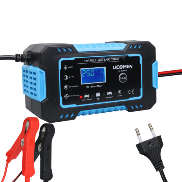 12V 6A MAVİ LED GÖSTERGELİ AKÜ ŞARJ CİHAZI UC-C120501A (K0)