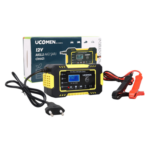 12V 6A SARI LED GÖSTERGELİ AKÜ ŞARJ CİHAZI UC-C120501A (K0) - Görsel 3