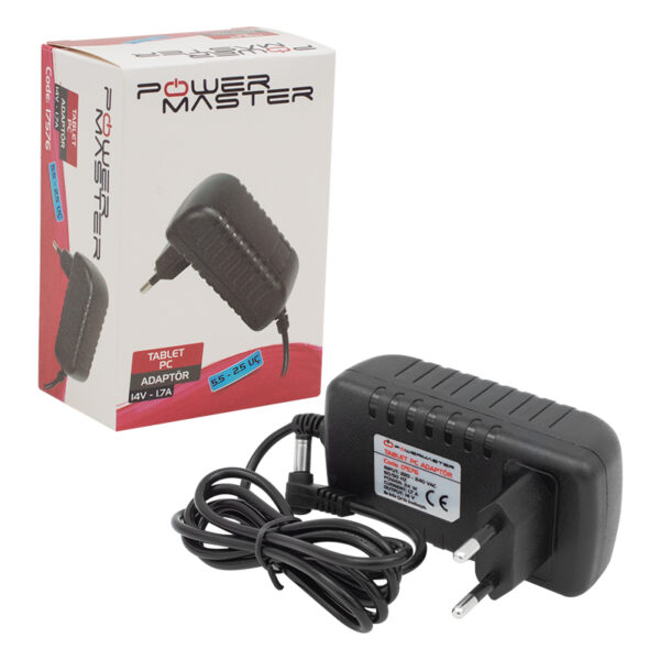 14 VOLT - 1.7 AMPER - 24 WATT 5.5*2.5 L UÇLU PLASTİK KASA PRİZ TİPİ ADAPTÖR (K0) - Görsel 3