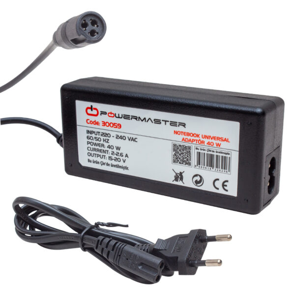 15 VOLT - 20 VOLT ARASI 40 WATT UNIVERSAL NOTEBOOK ADAPTÖRÜ (K0) - Görsel 2