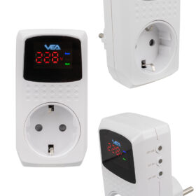 16A 3520W TEKLİ DİJİTAL GÖSTERGELİ AKIM KORUMALI PRİZ (K0)
