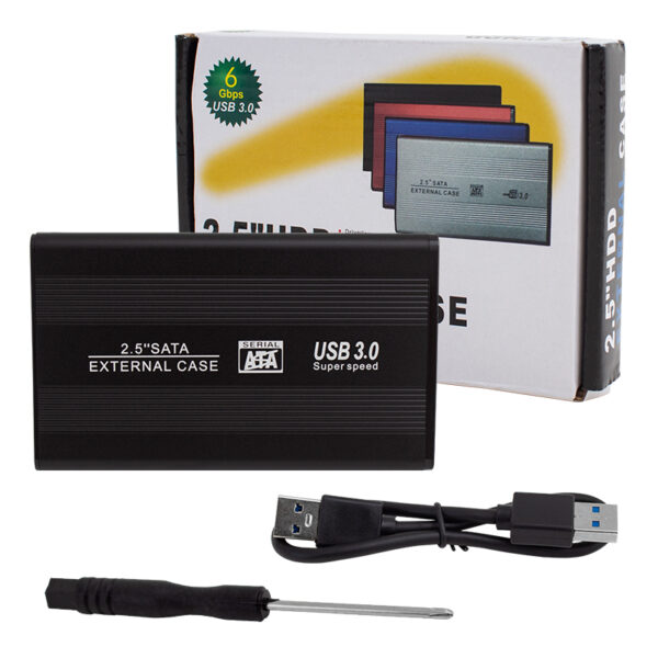 2.5 USB 3.0 SATA HDD KUTUSU + 20 CM KABLO + TORNAVİDA HEDİYELİ (81) (K0) - Görsel 3