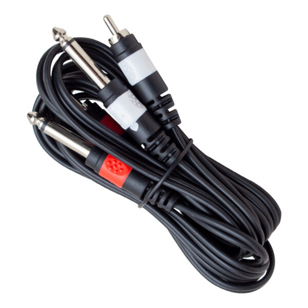 2 RCA + 2  MONO GİTAR JACK 3 METRE ARA KABLO (K0)