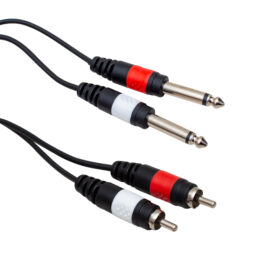 2 RCA + 2  MONO GİTAR JACK 3 METRE ARA KABLO (K0)