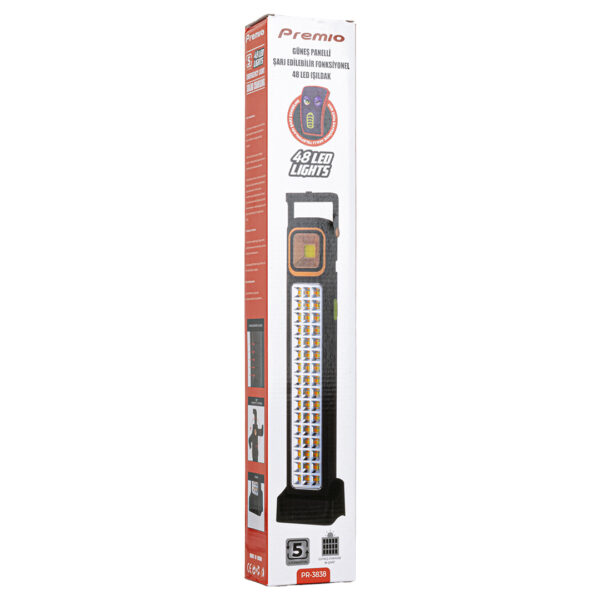 2 WATT COB LED + 48 LEDLİ SOLAR ŞARJLI IŞILDAK (K0) - Görsel 4