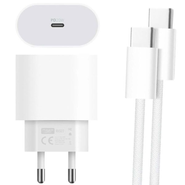 20 WATT TYPE-C ŞARJ BAŞLIK ADAPTÖRÜ + KABLO SETİ (APPLE 15 PRO-PROMAX UYUMLU) (K0) - Görsel 4