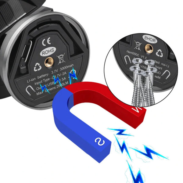 25 WATT USB - TYPE-C GİRİŞLİ COB LEDLİ TEK YÖNLÜ 180 DERECE SOLAR ÇALIŞMA LAMBASI (K0) - Görsel 4