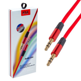 3.5 MM 1.2 METRE ERKEK/ERKEK KIRMIZI STEREO AUX KABLO (K0)