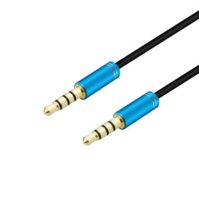 3.5 MM 4 BOĞUMLU ERKEK/ERKEK METAL BAŞLIKLI STEREO AUX KABLO (K0)