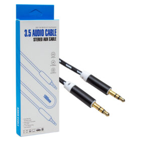 3.5 MM ERKEK/ERKEK RENKLİ ÖRGÜLÜ STEREO AUX 1 METRE KABLO POŞETLİ (K0)