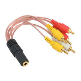3.5 MM ST DİŞİ / 6 RCA ERKEK 5+1 KABLO (K0)