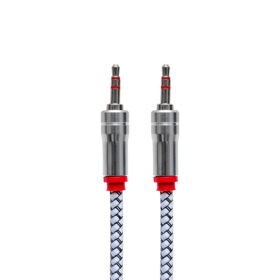 3.5 MM STEREO ERKEK/ERKEK METAL BAŞLIK ÖRGÜLÜ AUX STEREO KABLO 1.5 METRE (K0)