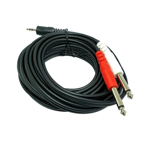 3.5 MM STEREO ERKEK/2X6.3 MM MONO ERKEK 5 METRE SES KABLOSU (81) (K0)