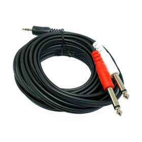 3.5 MM STEREO ERKEK/2X6.3 MM MONO ERKEK 5 METRE SES KABLOSU (81) (K0)