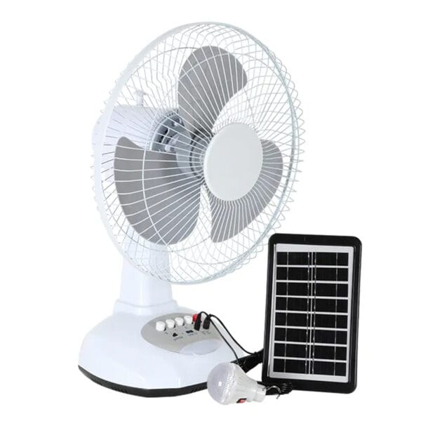 3 KADEMELİ FAN VANTİLATÖR AMPUL - LEDLİ - SOLARLI POWERBANK (K0) - Görsel 3
