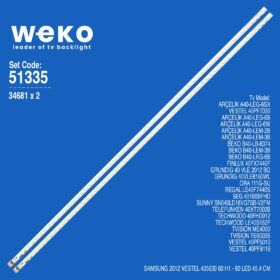 34681X2 SAMSUNG 2012 VESTEL 405630 60 H1 2 ADET LED BAR (K0)