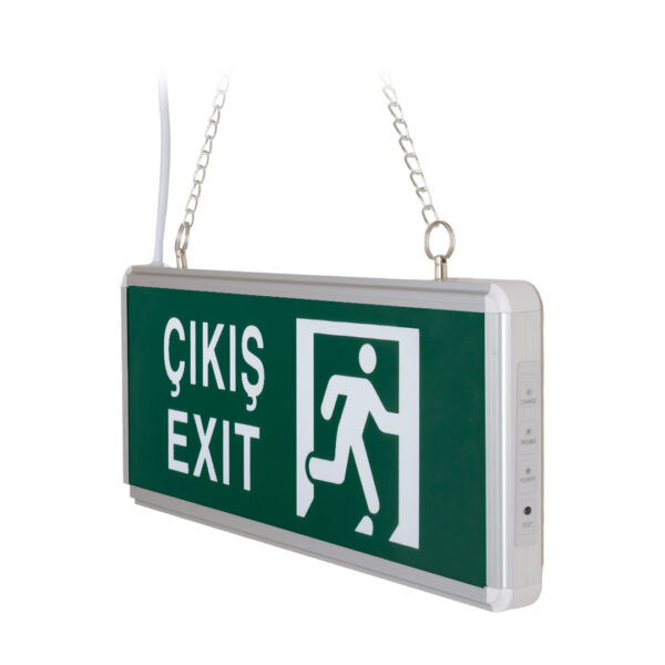 3W TEK YÖN ACİL ÇIKIŞ YÖNLENDİRME TABELASI - LAMBASI (38X30X36MM) (K0) - Görsel 2