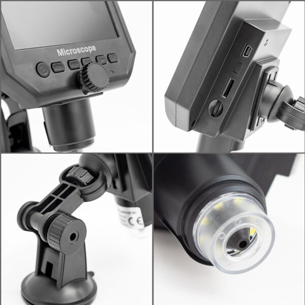 4.3 LCD DIGITAL EKRANLI 3.6 MP HD TAŞINABİLİR MİKROSKOP (1-600X ZOOM-LİTYUM PİLLİ) (81) (K0) - Görsel 3