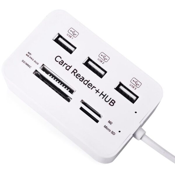 4 SLOT KART OKUYUCU + 3 PORT USB 2.0 ÇOKLAYICI (K0) - Görsel 2