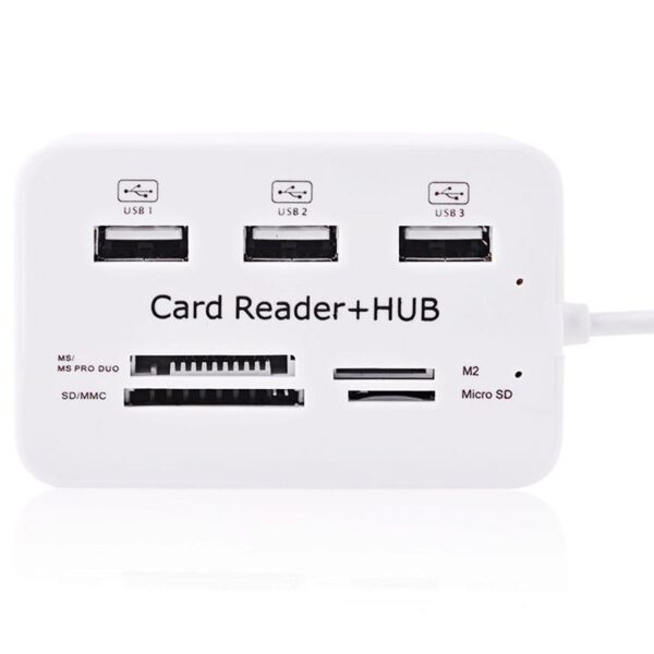 4 SLOT KART OKUYUCU + 3 PORT USB 2.0 ÇOKLAYICI (K0) - Görsel 3