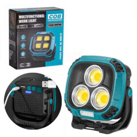 4000K - 7000K - KIRMIZI 3 COB LEDLİ 30 WATT ÇOK FONKSİYONLU ÇALIŞMA LAMBASI (POWERBANK) (K0)