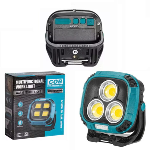 4000K - 7000K - KIRMIZI 3 COB LEDLİ 30 WATT ÇOK FONKSİYONLU ÇALIŞMA LAMBASI (POWERBANK) (K0) - Görsel 4