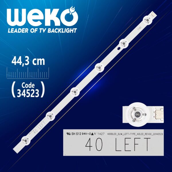 400DLED_SLIM_LEFT-TYPE_40LED_REV00 - 44.3 CM 6 LEDLİ (WK-619) (K0)