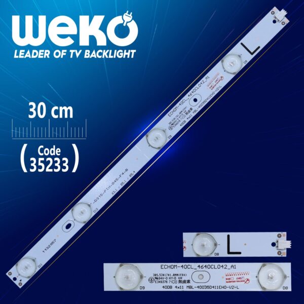 40DB 4X11 MBL-40035D411EH0-V2-L - ECHOM-40CL_4640CL042_A1 - L TYPE - 30 CM 4 LEDLİ - (WK-900) (K0)