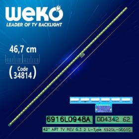 42 ART TV REV 0.3 2 L-TYPE 6920L-0001C - 46.7 CM 54 LEDLİ - (WK-696) (K0)
