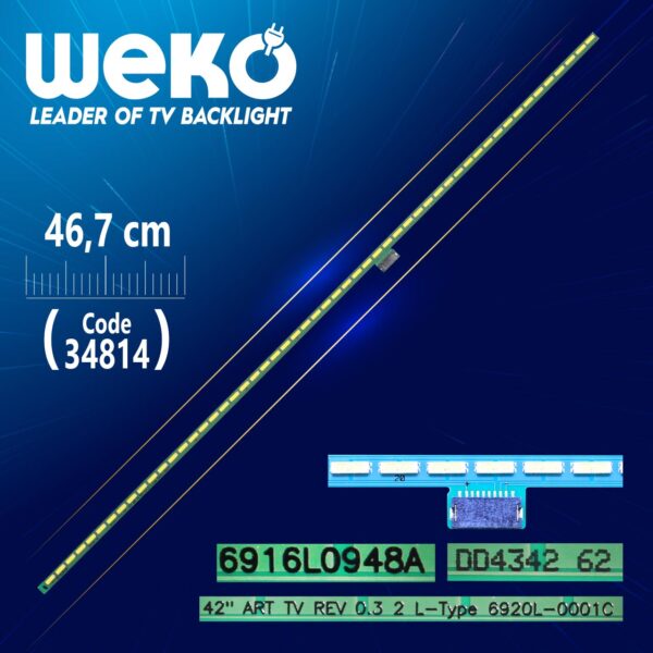 42 ART TV REV 0.3 2 L-TYPE 6920L-0001C - 46.7 CM 54 LEDLİ - (WK-696) (K0)